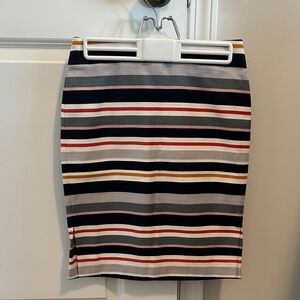 LOFT Striped Pencil Skirt - Navy, Gray, Red, Mustard, Pink